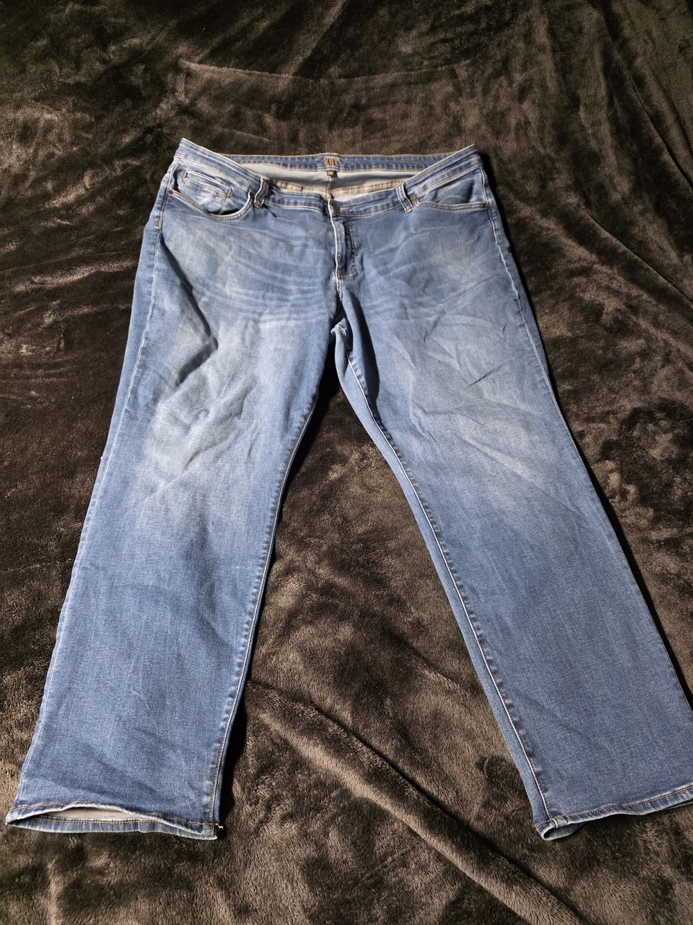 Womens 24W Kut from the Kloth Blue Straight Leg Jeans